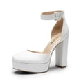 thumbnail image 1 of Sandalia DREAM PAIRS para Mujer con Plataforma y Tacón Grueso Blanco, 1 of 7
