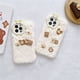 thumbnail image 4 of 3D Bears Fundas De Teléfono Para iPhone 11 12 14 pro max 14Plus Piel De Felpa Esponjosa Tpu Silicona Suave Funda Trasera Para 13, 4 of 4