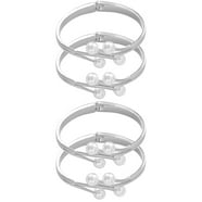 Efavormart Set of 2 | 7" Gold Barrette Style Acrylic Crystal Curtain Tie Backs, Square Backdrop ...