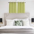 thumbnail image 4 of Vintage Fruit Green Kitchen Curtains Short 45 Inch Length, Farmhouse Retro Solid Color Linen Texture Grommet Bedroom Living Room Curtains, Light Filtering Cafe Curtain Drapes 2 Panels Set 84''x45'', 4 of 9