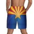 thumbnail image 2 of Mens Flag Of Arizona Swimming Trunks with Compression Liner Beach Quick Dry Swim Shorts, 2 of 6