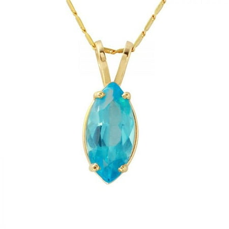 Foreli 3.4CTW Topaz 14K Yellow Gold Necklace