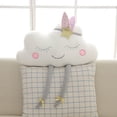 thumbnail image 2 of FELTECHELECTR Almohada de nube sonriente, juguete de peluche, muñecos de peluche, cojín para respaldo de sofá, almohada para sofá, hogar, cama, tamaño S, 2 of 7