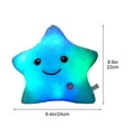 thumbnail image 3 of Nmdmisc Creative Twinkle Star Glowing LED Night Light Up Plush Pillows Stuffed Toys Birthday Gifts for Kid Children Friends,Couch Bed Throw Pillows Decorative Light -Blue, 3 of 6