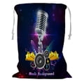 thumbnail image 1 of EREHome Vintage Microphone on musical background Storage Basket Laundry Bag with Drawstring 18x24 Inch, 1 of 2