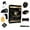 Gold/White/Black, variant on Crown Professional Brush Wavers Barbers- Luxury Glossy No Handle Palm 360 waves brush - - Medium Hard Boar Bristles with Black Gold Candy Paint - For Men with Durags, Wave Cap, Butter or Pomade (Long