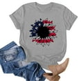 thumbnail image 3 of Hauts d'Été pour Femmes Grande Taille en Liquidation, Hauts d'Été pour Femmes, Imprimé de la Fête de l'Indépendance, Manches Courtes, Col Rond, Coupe Ample Décontractée, T-Shirts Graphiques, Col en V, T-Shirt pour Femmes en Liquidation, 3 of 4