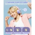 thumbnail image 6 of Kids Bluetooth Headphones Light Up, Wireless/Wired Headphones with Noise Cancelling Microphone, 85/ 94dB Volume Control Headset, Foldable Stereo Headset for Boys Girls Home School, 6 of 7