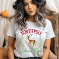 thumbnail image 2 of North Pole Social Club T-Shirt | Reindeer Holiday Graphic Tee, Navy, Size S, 2 of 6