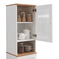 thumbnail image 3 of Contemporary Home Living 63" White Rectangular Enclosed Storage Kitchen Pantry with Doors, 3 of 4