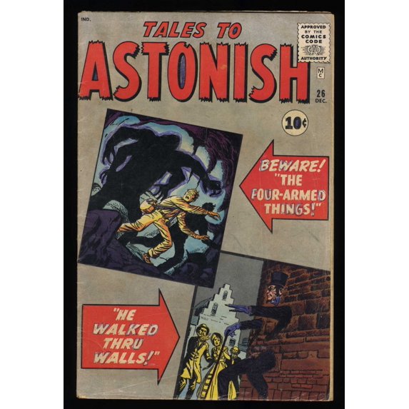 Tales To Astonish #26 VG 4.0 Here Come the...Four-Armed Men! Jack Kirby Art! Comic Book