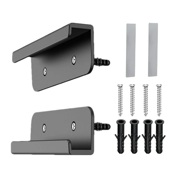 husxh 2 Pcs Universal Wall Mounted Tablet Stand Holder Fixed by Adhesive Or Screw Tablet Wall Mount for Devices with A Thickness < 0.6inch for IPad/iPhone 15 14/Samsung/Xiaomi/Lenovo