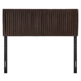 thumbnail image 6 of Eloise Stain-Resistant Performance Velvet Queen Headboard in Chocolate Brown, 6 of 8