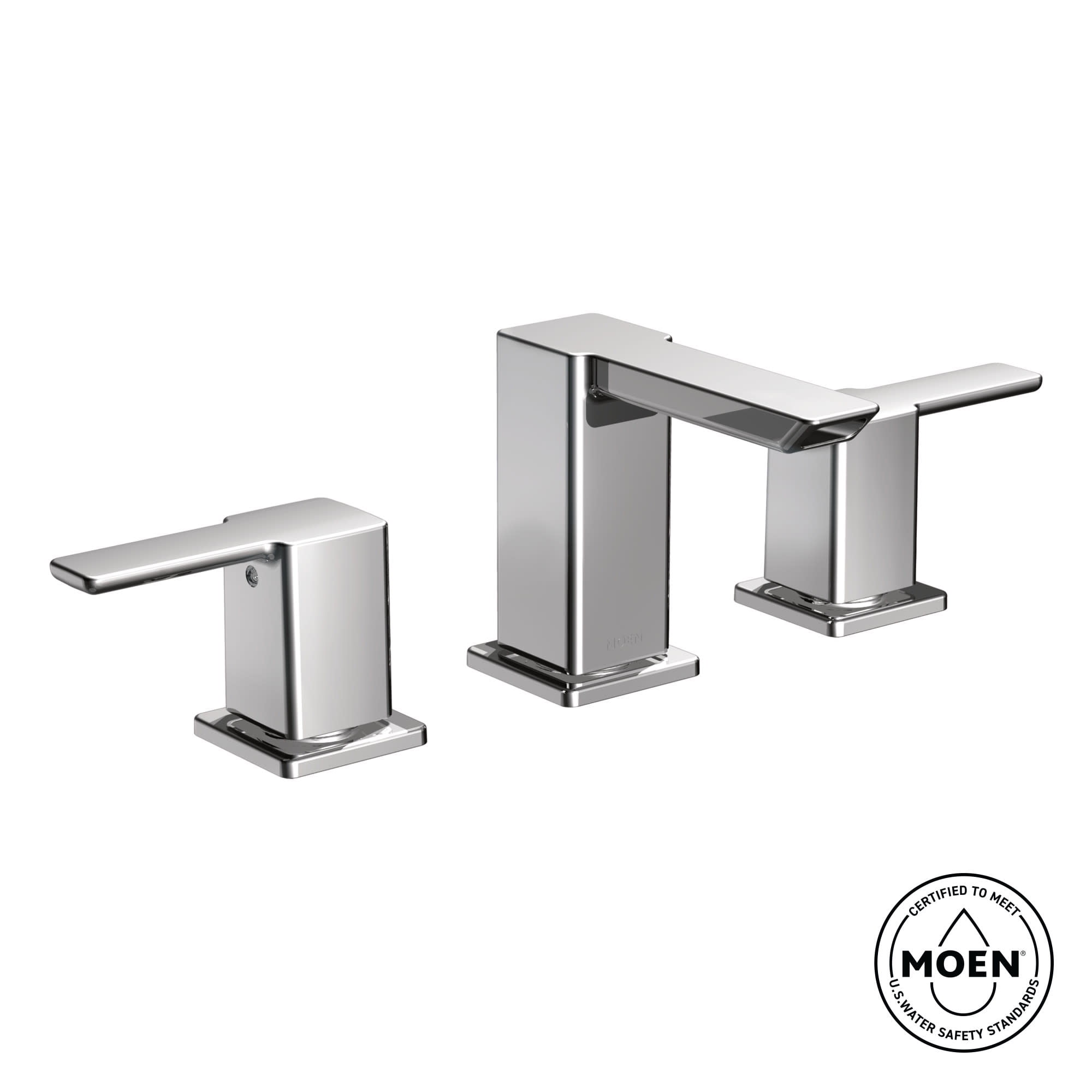 Moen 90 Degree Chrome Two-Handle Bathroom Faucet