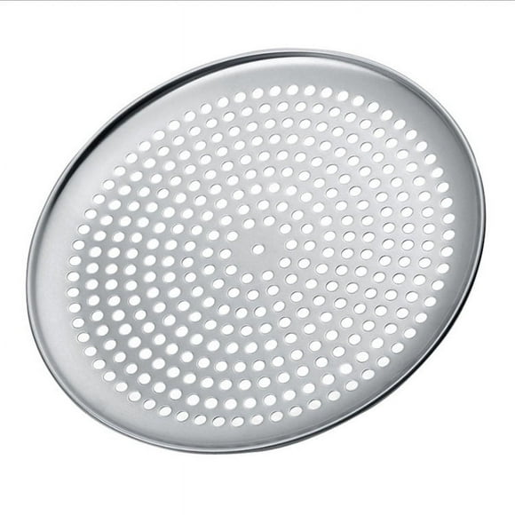 Non-Stick Pizza Pan For Oven, Heavy-Duty Stainless Steel Baking Pan With Hollow Out Holes, 14 Inch Silver Pizza Tray For Crispier Crust, Suitable For Pizza Bread Cakes And More