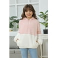 thumbnail image 5 of Sherrylily Girls Fuzzy Fleece Hoodies Sweatshirt Casual Loose Pullover with Pockets 4-15 Years, 5 of 7