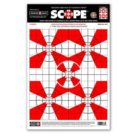 Thompson Target Scope | Optics Alignment Sight-In Paper Shooting Targets - 12.5