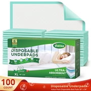 BOKYAN Bed Pads for Incontinence Disposable, 30 x 36 Waterproof Underpads, Maximum Absorbent Unisex Large Chucks Pad, Bed Liners Chux for Adults, Kids and Pets, XL (100 Count)