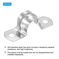 thumbnail image 3 of Unique Bargains 14mm Rigid Pipe Strap Clamp, 20 Pcs 304 Stainless Steel Two Hole U-shape Tube Clip, 3 of 5