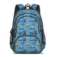 thumbnail image 2 of Police and Baton Blue Pattern Backpack for School, Cute School Bag with Adjustable Shoulder Straps and Padded Back, 16.9"x12.6"x5.9", 2 of 5