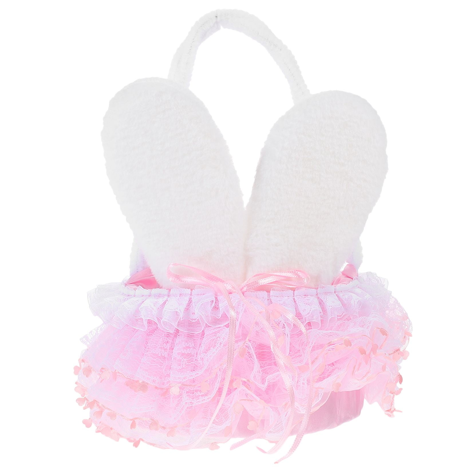 AURARMLET Easter Themed Flower Basket Small Storage Basket Pink PU 1Set