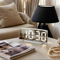 thumbnail image 2 of Unique Bargains Sleek Design Digital Alarm Clock for Bedroom White 6.5"L x 1.6"W x 3.0"H, 2 of 6