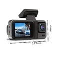 thumbnail image 4 of Cámara Dash Cámara de tablero DVR 1080P Cámara frontal e interior Grabadora de conducción con pantalla IPS de 2 pulgadas Soporte gran angular de 170° Visión nocturna clara Bloqueo de colisión Grabaci, 4 of 6