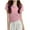 Pink, variant on Sexlip Womens Swimsuit Set Notched V Neck Cropped Cover Up Design Short Sleeve Slim Silhouette Lightweight Fabric for Beach Vacations Black L
