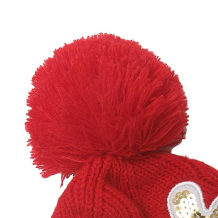 

Children s Sequins Embroidered Warm Hats for Children s Christmas Deer Horn Christmas Knitted Hats for Boys And Girls