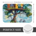 thumbnail image 2 of Pofeuu Whimsical Treehouse Painting Print Flannel Doormats Rug16"x24"Rug Washable Doormats Indoor Outdoor Rugs for Layered Front Door Mats, Porch, Kitchen, Entryway, 2 of 7