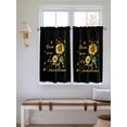 thumbnail image 2 of Sunflower Bathroom Window Curtain, Vintage Botanical Light Filtering Coffee Kitchen Curtains, Bedroom Living Room Curtains 2 Panel 84"x45", 2 of 6