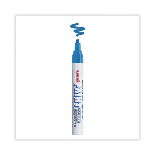 Permanent Marker, Medium Bullet Tip, Blue | Bundle of 5 Each