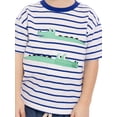 thumbnail image 3 of Wonder Nation Toddler Boys Short Sleeve Striped Graphic Tee with Zipper Pocket, Sizes 12M-5T, 3 of 8