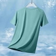 thumbnail image 5 of DJDLJWCJ Mens Shirts Casual Short Sleeve Shirts for Men Crewneck Ice Silk Lightweight Gym Shirts Outdoor Hiking Tops, Green 4XL, 5 of 6