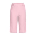 thumbnail image 6 of RYRJJ Bermuda Shorts for Women Summer High Waisted Trendy Chino Shorts Plus Size Casual Straight Leg Pull On Flat Front Shorts(Pink,XL), 6 of 8