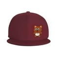 thumbnail image 2 of ZICANCN Teddy Bear Brown Baseball Caps, Trucker Hats for Men And Women, Adjustable Breathable Flat Caps, Dark Red, 2 of 8