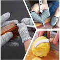 thumbnail image 4 of 20 piezas de protectores para dedos transpirables, resistentes a los cortes, reutilizables, duraderos, antideslizantes, para el trabajo, la cocina, el jardín, esculturas, sonrisa, 4 of 5