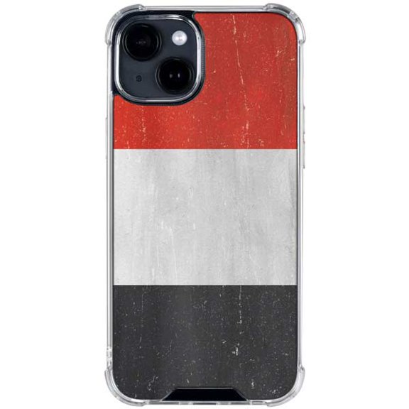 Skinit Yemen Flag Distressed iPhone 14 Plus Clear Case