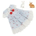 thumbnail image 4 of Little Pet Cherry Dress, Linda Moda Transpirable Rabbit Pet Ropa Para Festival Disfraz Para Vestido Diario, 4 of 8