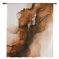 thumbnail image 2 of Blue Marble Semi Sheer Curtains Drapes for Living Room, Bedroom, French Doors Window 84 Inches Long, Modern Ombre Abstract Ink Painting Art Rod Pocket Chiffon Curtain Drapery Voile Draperies Panel, 2 of 6
