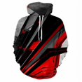 thumbnail image 3 of Sudadera con capucha con estampado 3D de rayas y empalme para hombre, sudadera con patrón de bloques de color, sudadera de manga larga para ocio callejero, sudadera holgada, 3 of 5