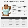 thumbnail image 4 of Rateoe Blue Bright Print Womens' Sports Bras Scoop Neck Sports Vest- Padded U Back Seamless High Impact Support, 4 of 7