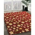 thumbnail image 3 of Ahgly Company Tapis d'Intérieur Rectangulaires Transitionnels Rouges Lavables à la Machine, 2 Pieds x 5 Pieds, 3 of 7