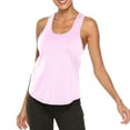 thumbnail image 2 of Fartey Yoga Tank Tops for Women Trendy Sleeveless Backless Shirt Summer Going Out Workout Running Top Solid Color Hiking Shirts Pink S, 2 of 9