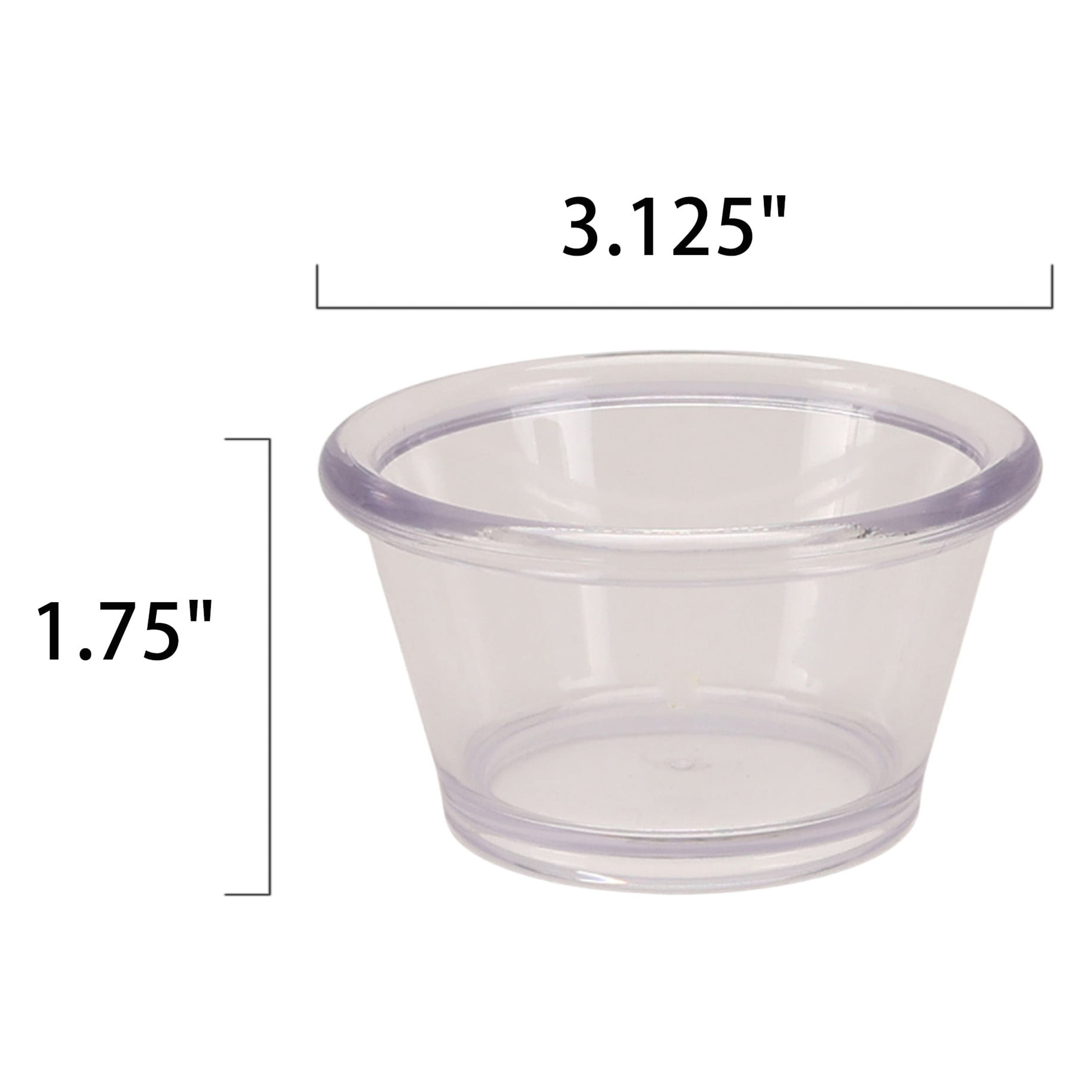 Jacent 2 Oz. Clear Plastic Condiment Cups with Lids (24-Pack) Pack