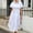 White, variant on QUNYINEY Womens Spring Dresses Solid Short Sleeve Casual Smocked Dress Tie Front Collared Button Midi Dresses