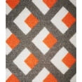 thumbnail image 6 of Deerlux Modern Living Room Area Rug with Nonslip Backing, Geometric Gray and Orange Trellis Pattern, 6 of 6