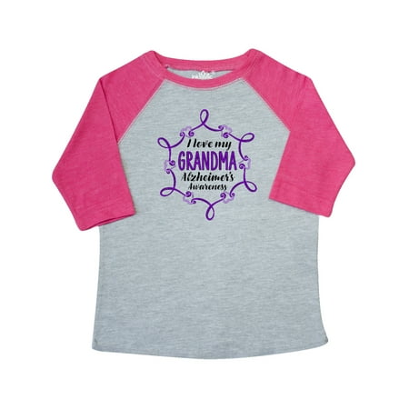 

Inktastic I Love My Grandma Alzheimer s Awareness with Purple Hearts Gift Toddler Boy or Toddler Girl T-Shirt