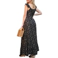 thumbnail image 3 of Doublju Women's Scoop Neck Ruffle Trim Maxi Long Dress (Plus Size Available), 3 of 4