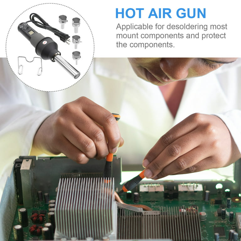 Christmas220-240v Eu Plug Digital Heat Gun Lcd Display Electric Hot Air Gun  Hair Dryer Heat Soldering Shrink Wrapping Thermal Power Tools